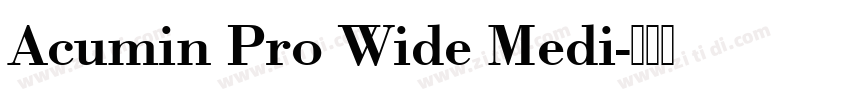 Acumin Pro Wide Medi字体转换